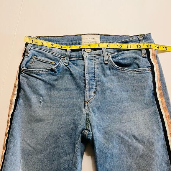 McGuire Ibiza Side Striped Raw Step Hem Jeans Size 26 - Picture 8 of 11
